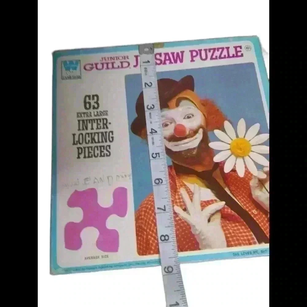 Vintage family guild jigsaw puzzle pieces clowns COMPLETE